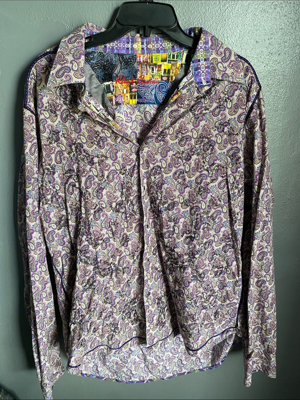 Robert Graham Purple Paisley Button-Down Shirt